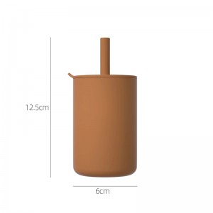 Cốc chống rò rỉ không thấmnước với ống hút silicon để cho bé ăn